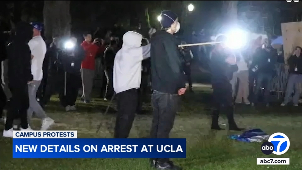 Man arrested in attack on pro-Palestinian encampment at UCLA