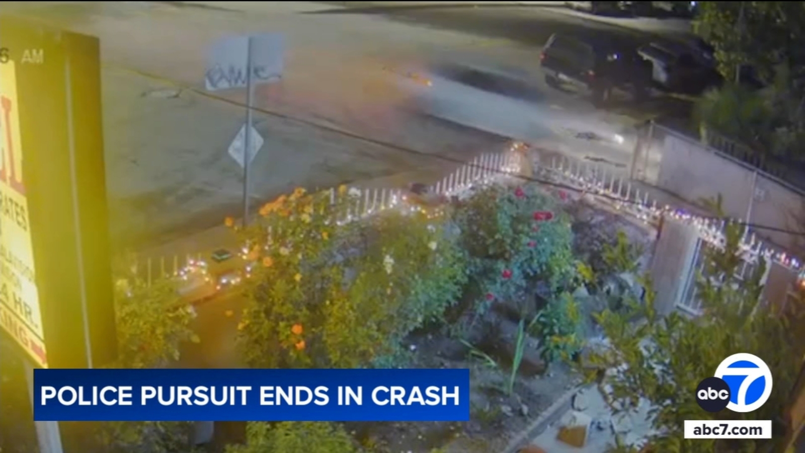 Video shows car crashing into apartment building during police chase in ...
