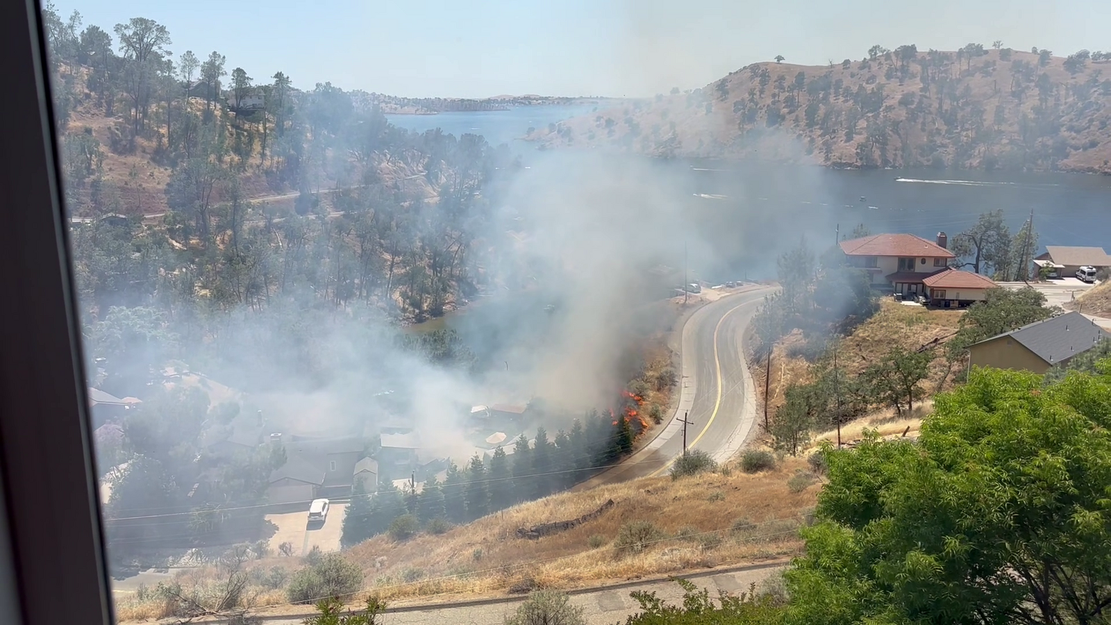Firefighters battling fire near Millerton Lake