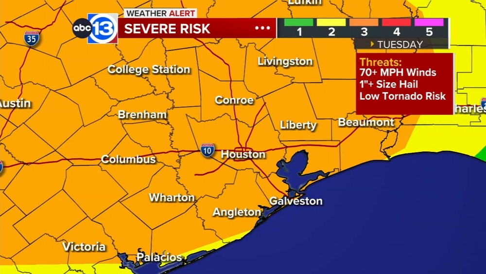 ABC13 Weather Alert Day declared for potential of severe storms