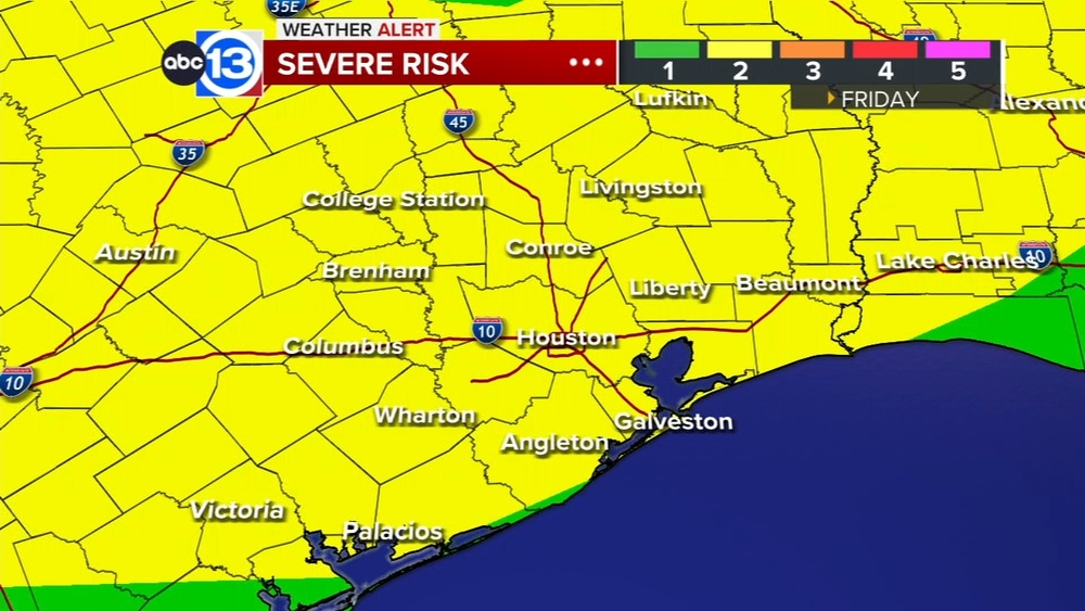 Friday is an ABC13 Weather Alert Day