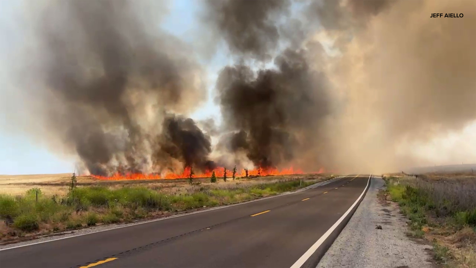 Crews battling grass fire near Highway 145 in Madera County