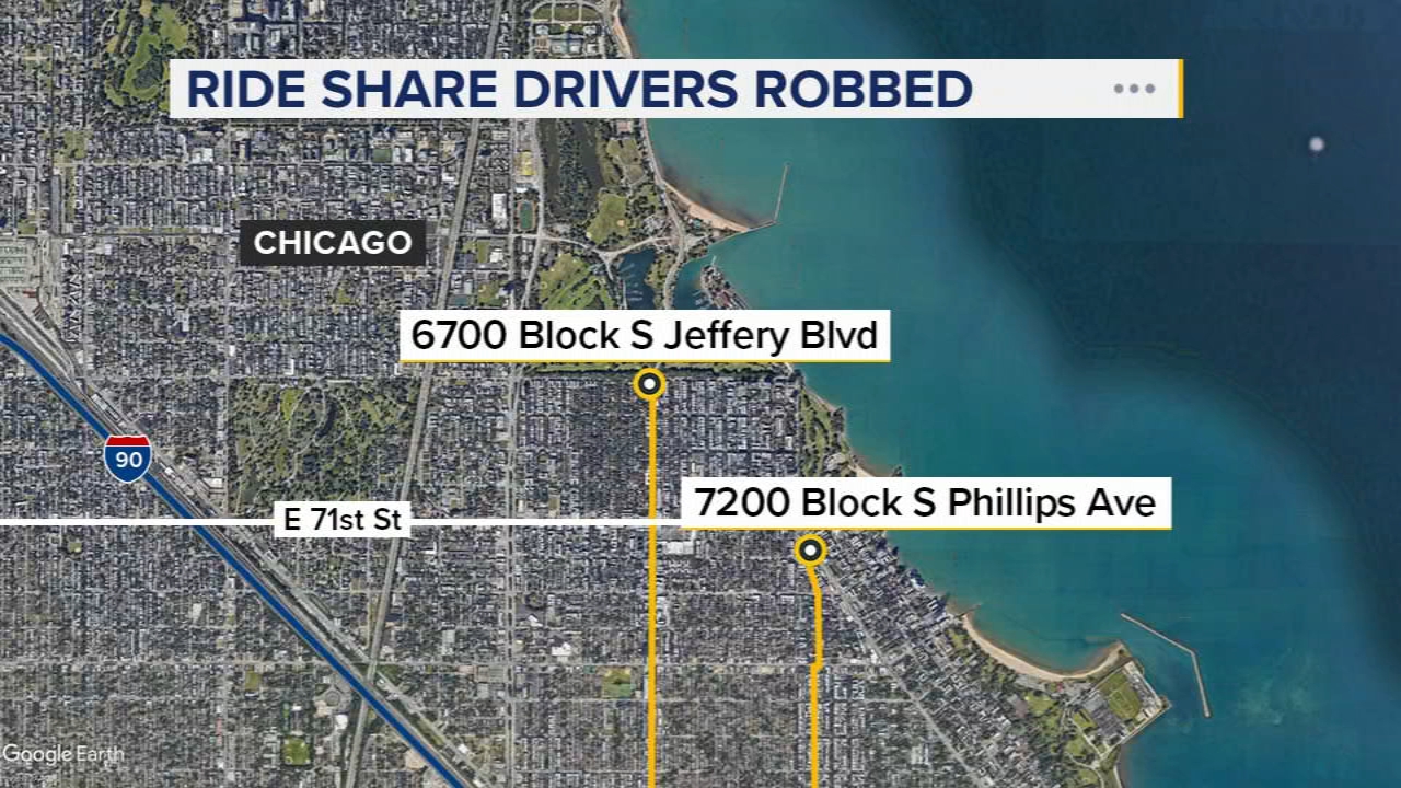 Chicago crime: Rideshare drivers robbed at gunpoint in Jackson Park, South  Shore within hours, Chicago police issue alert - ABC7 Chicago
