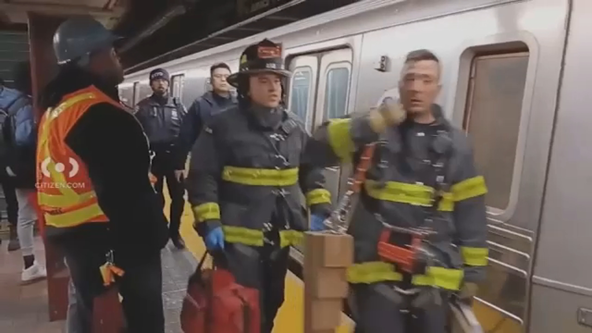 Subway worker in intensive care after being struck by train