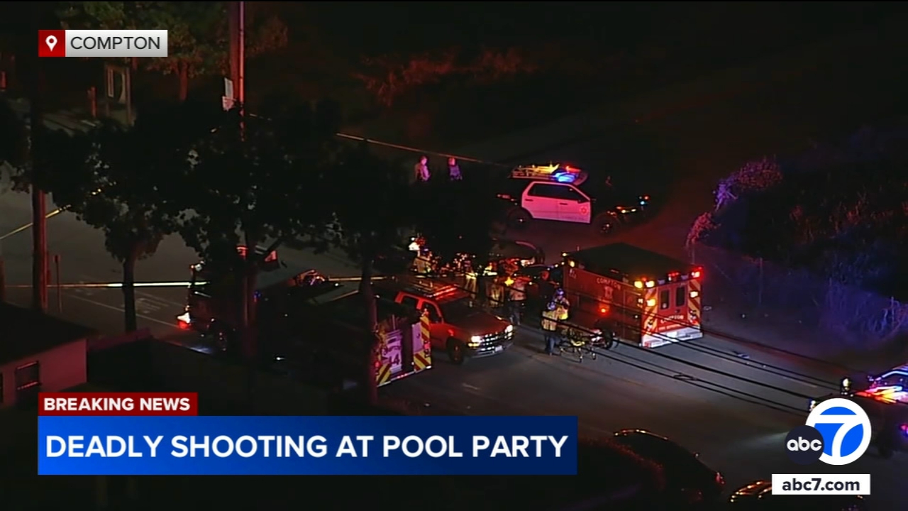 1 killed, 4 injured in shooting at Compton pool party