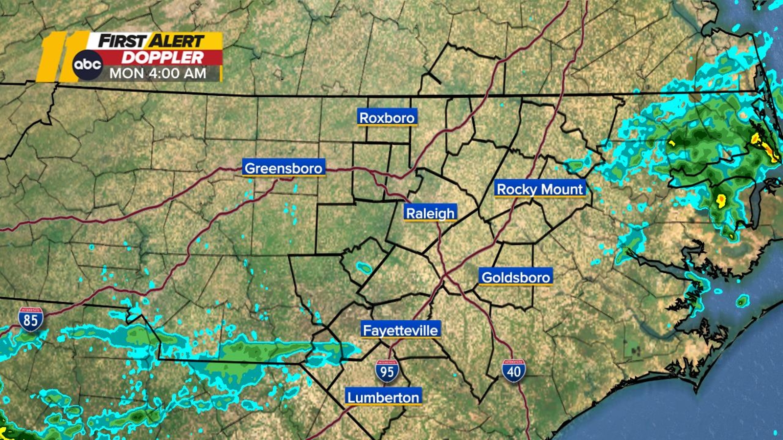 NC weather | Strong to severe weather expected Sunday evening - ABC11 ...