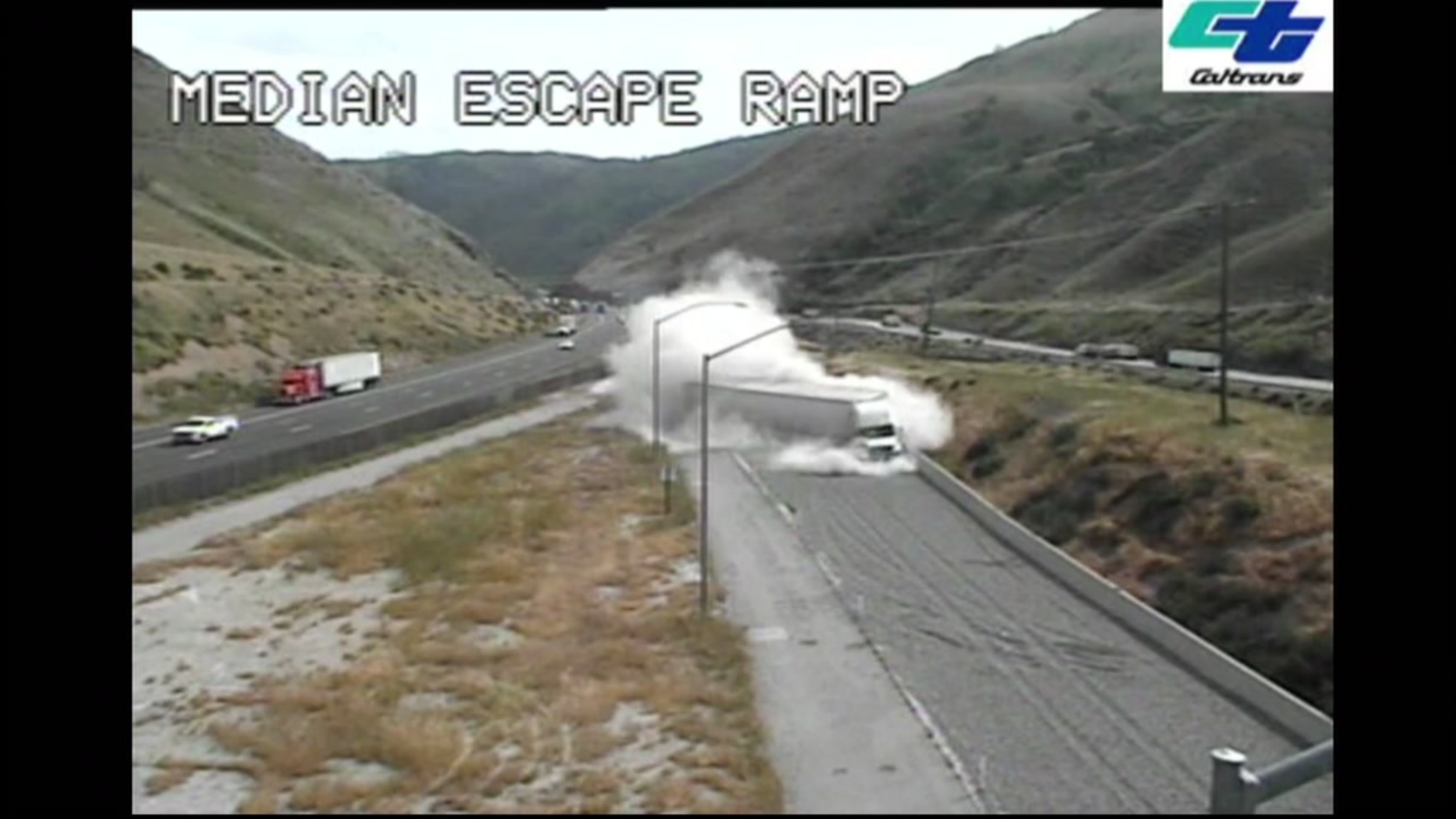 Caltrans video demonstrates need for runaway truck ramp ABC7 San