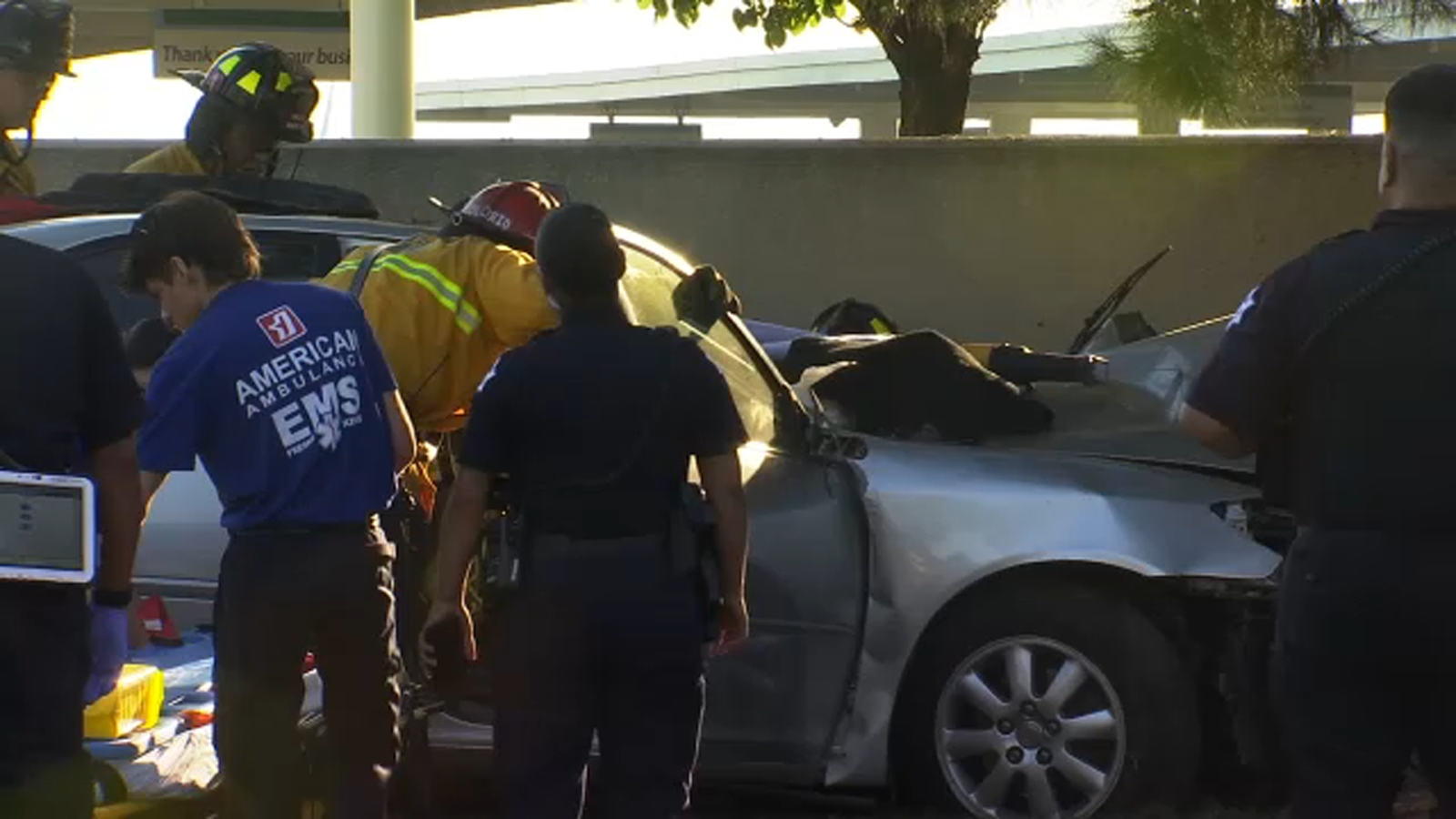 Woman hospitalized after crashing into tree in east central Fresno, police say