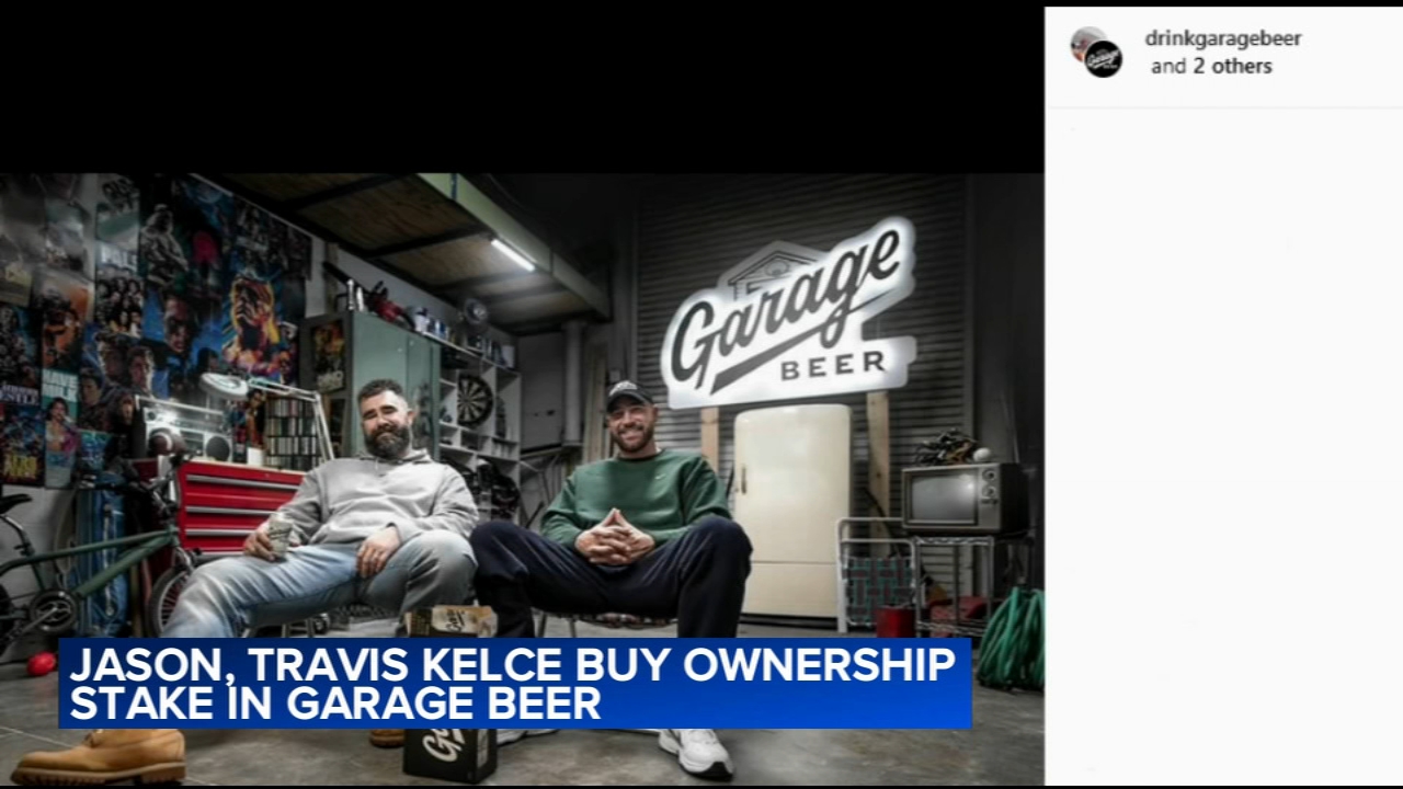 Jason and Travis Kelce team up to co-own Ohio-based Garage Beer