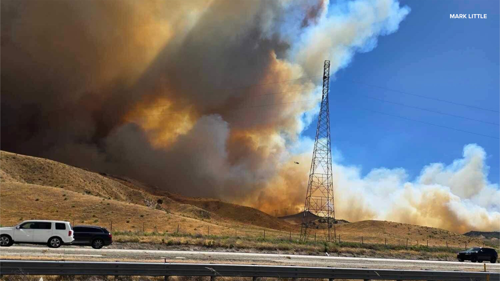 Evacuation orders issued due to wildfire on the Grapevine in Los Angeles County