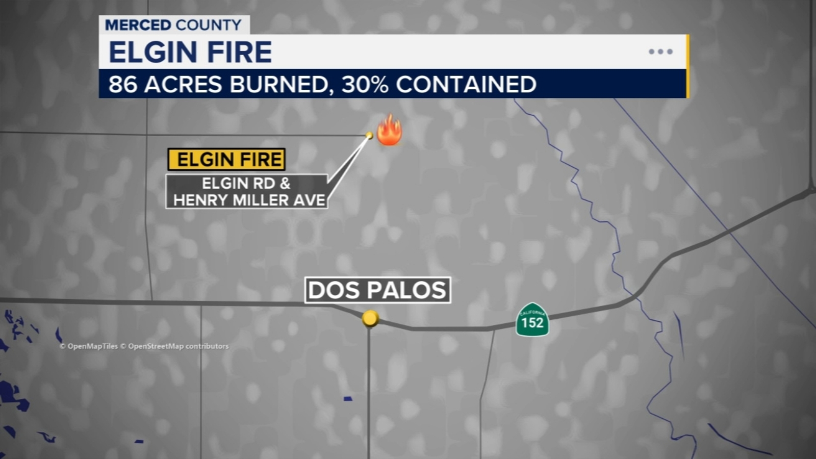 Crews continue to battle Elgin Fire in Merced County