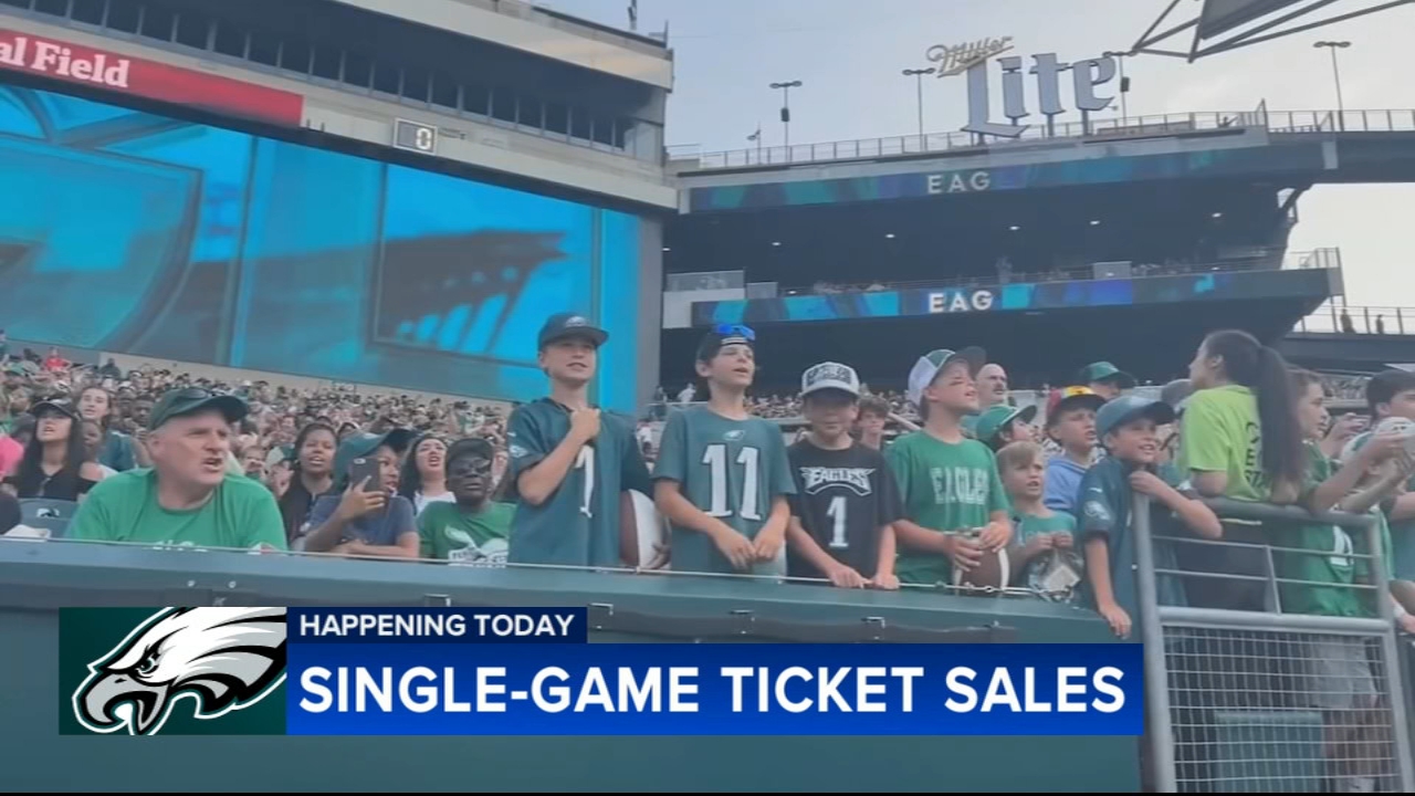 Philadelphia Eagles single-game tickets to go on sale
