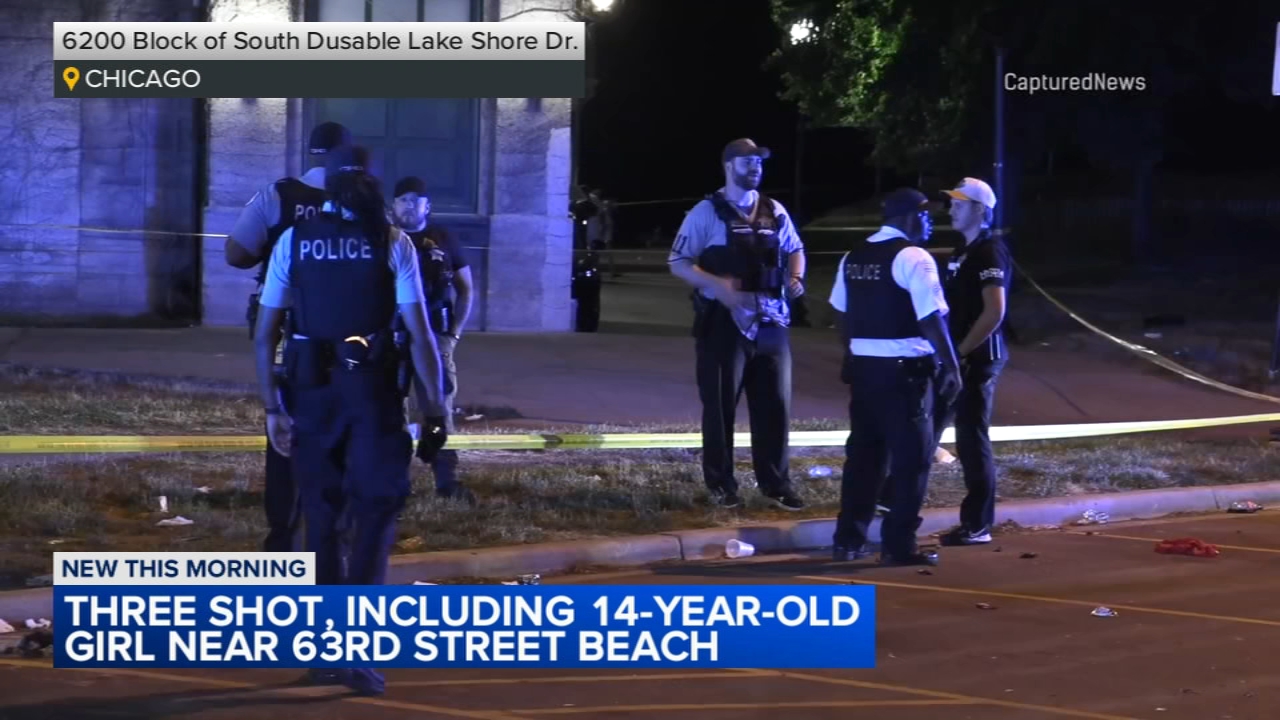 

3 shot, including 14-year-old girl, at 63rd Street Beach: CPD