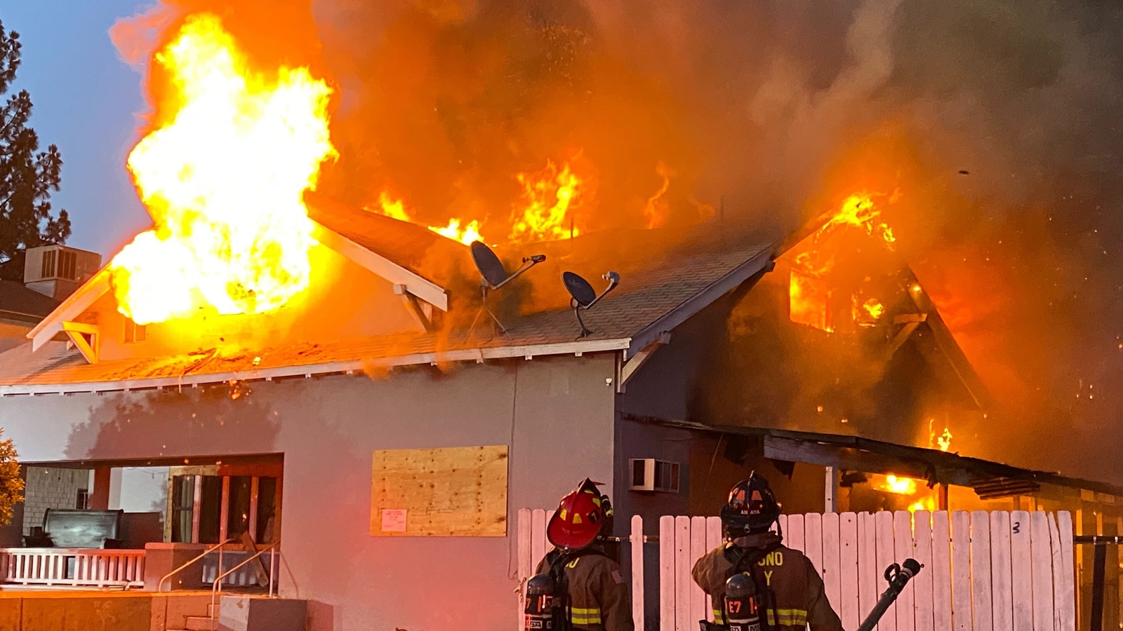 Firefighters battling structure fire in central Fresno