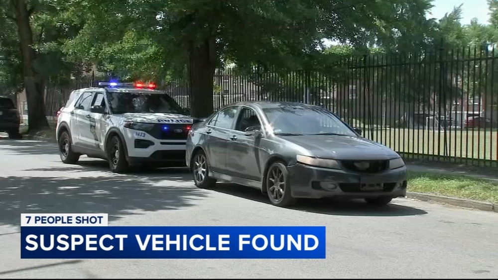 Police locate vehicle connected to shooting that left 7 people injured in North Philadelphia
