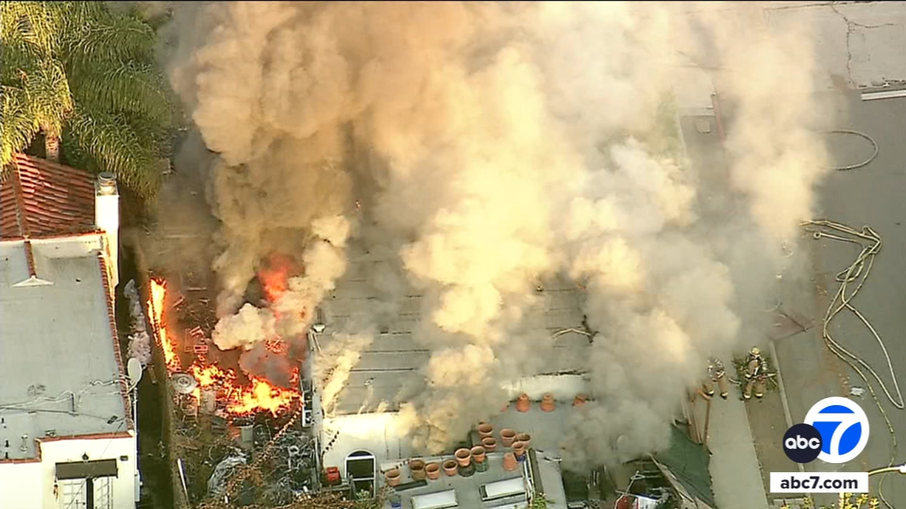 Hollywood home engulfed by fire, quickly extinguished by firefighters