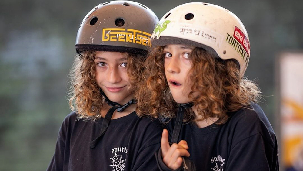 Skateboarding twins pushing their talents to new heights