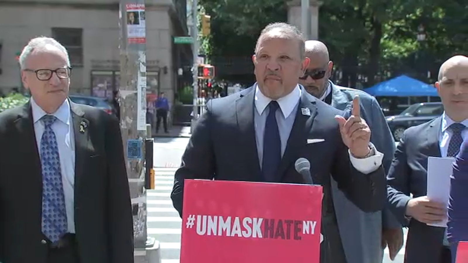 NYC Unmask Rally: Civil rights leaders rally for law to ban protesters