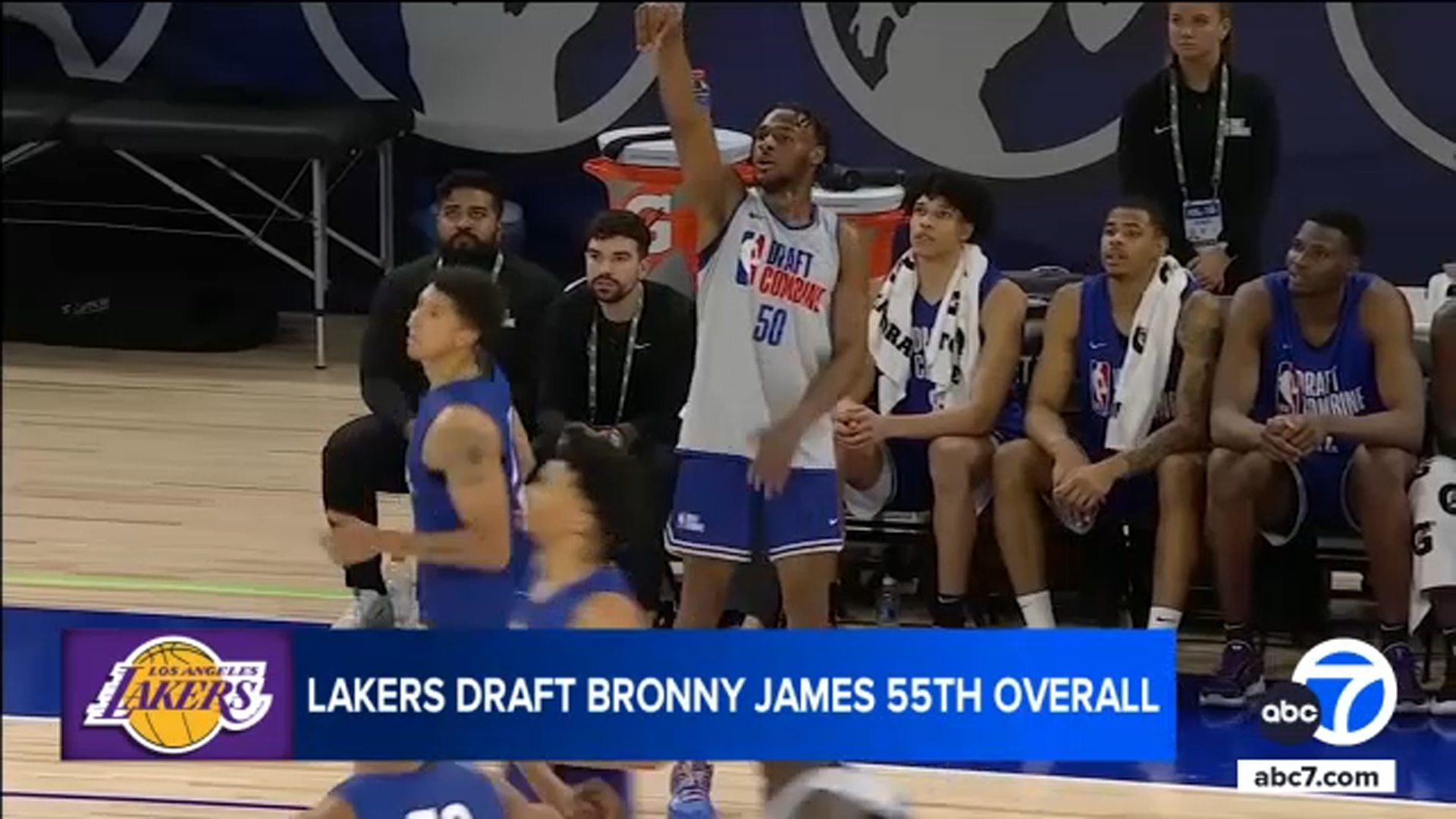 Lakers draft LeBron James' son Bronny with 55th pick in NBA draft