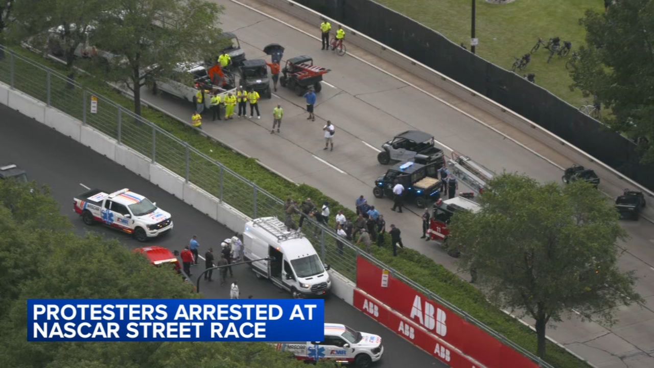 NASCAR Chicago Street Race Alex - 15040976 070724 Wls Nascar Protest Arrests 10p Vo Vid