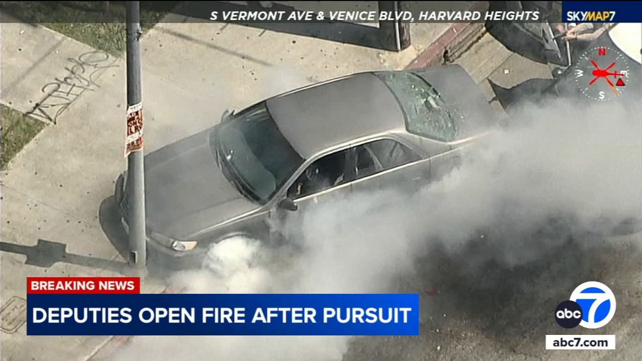 LASD deputies open fire after driver crashes at end of chaotic chase