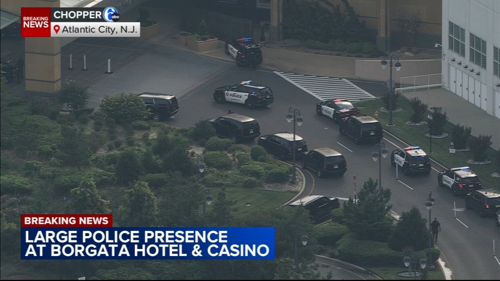 Large police presence seen outside Borgata in Atlantic City