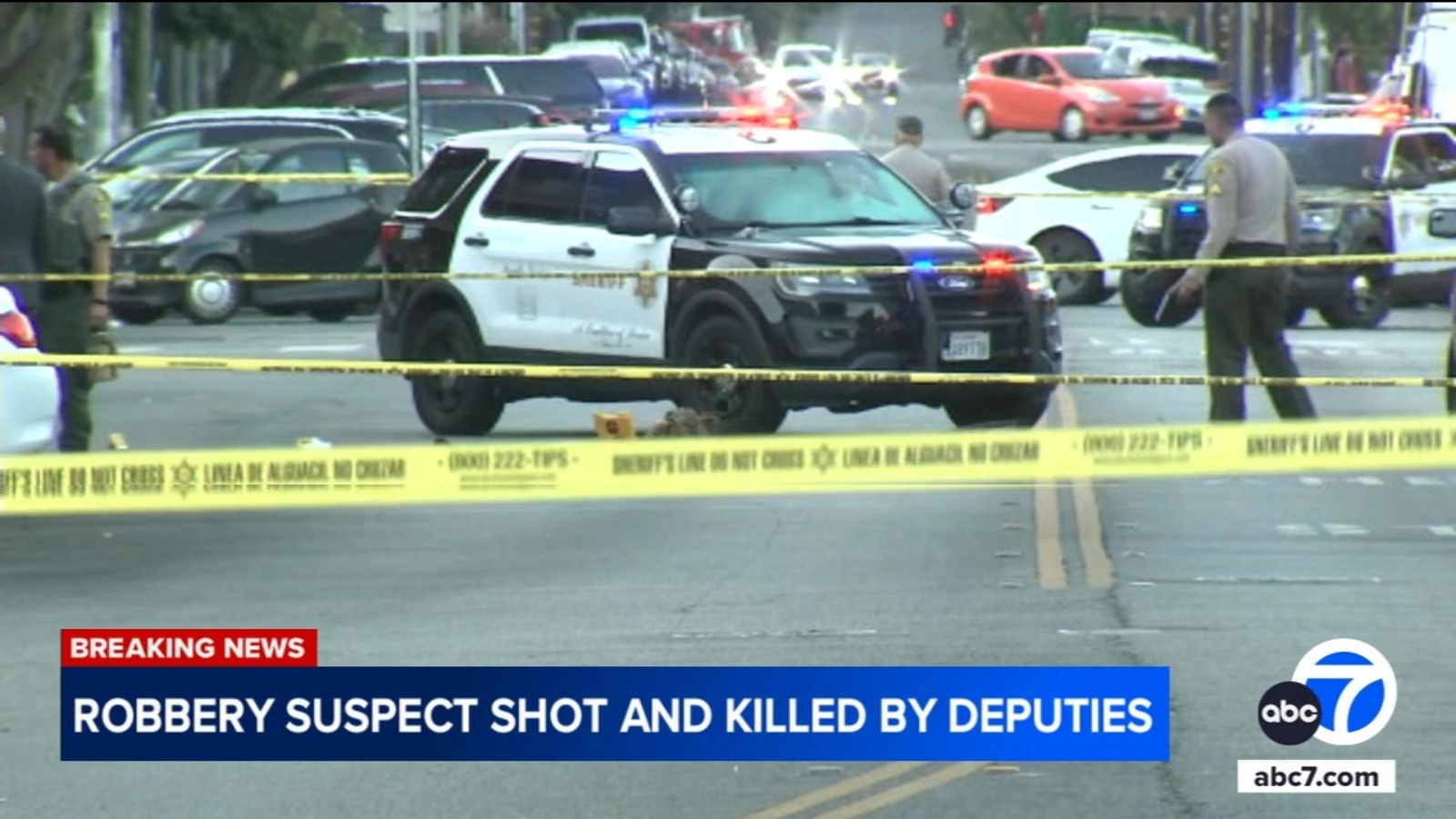 Robbery suspect shot and killed by deputy in West Hollywood