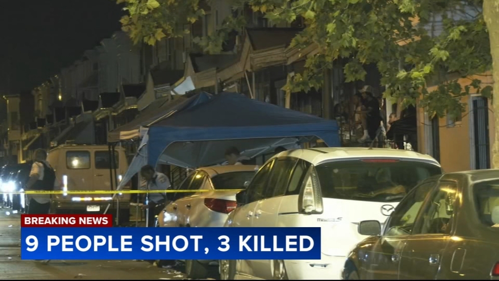 9 shot, 3 dead at large party in West Philadelphia