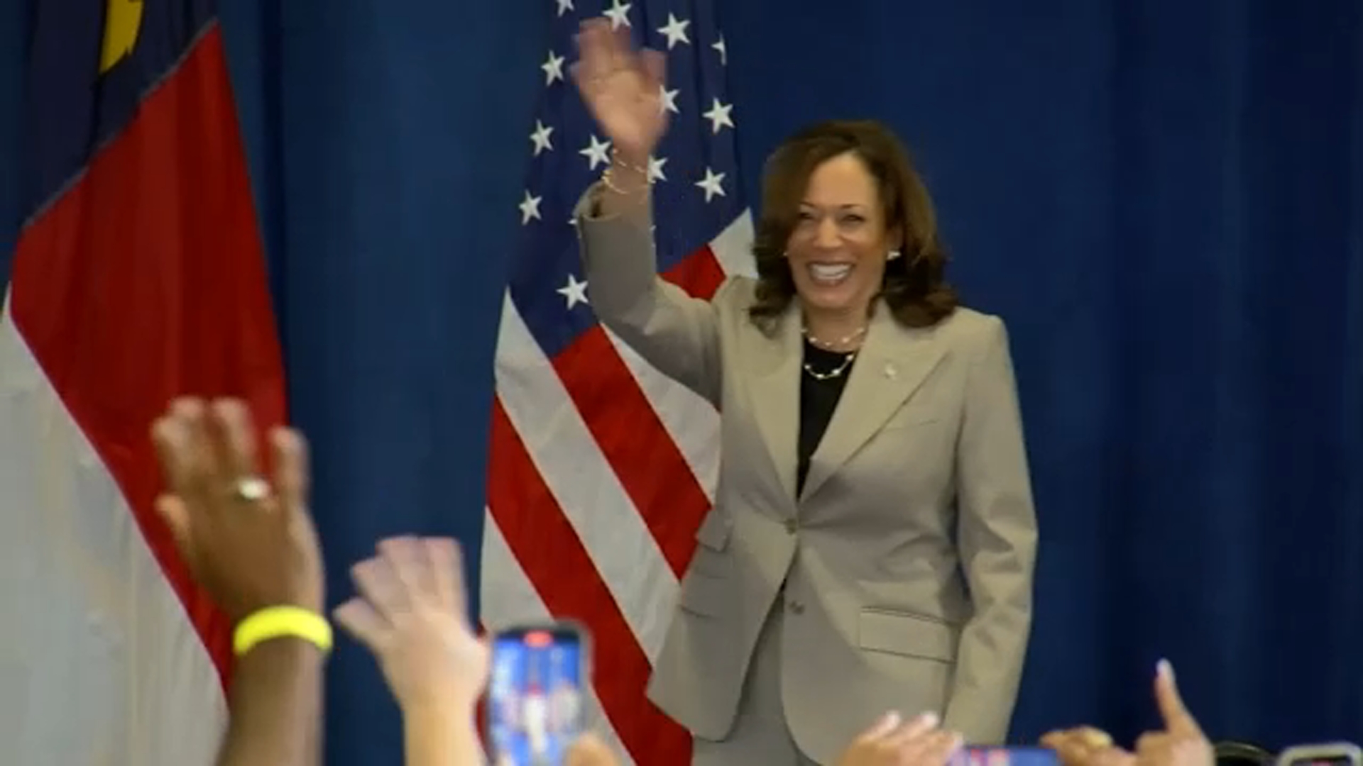 Democratic delegates in NC vote to support Kamala Harris