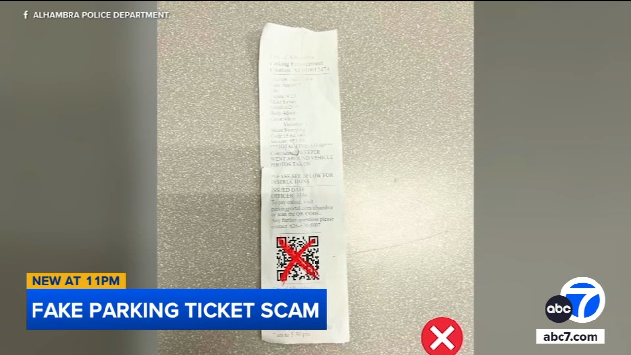 Scam alert: Fake parking tickets placed on windshields in Alhambra