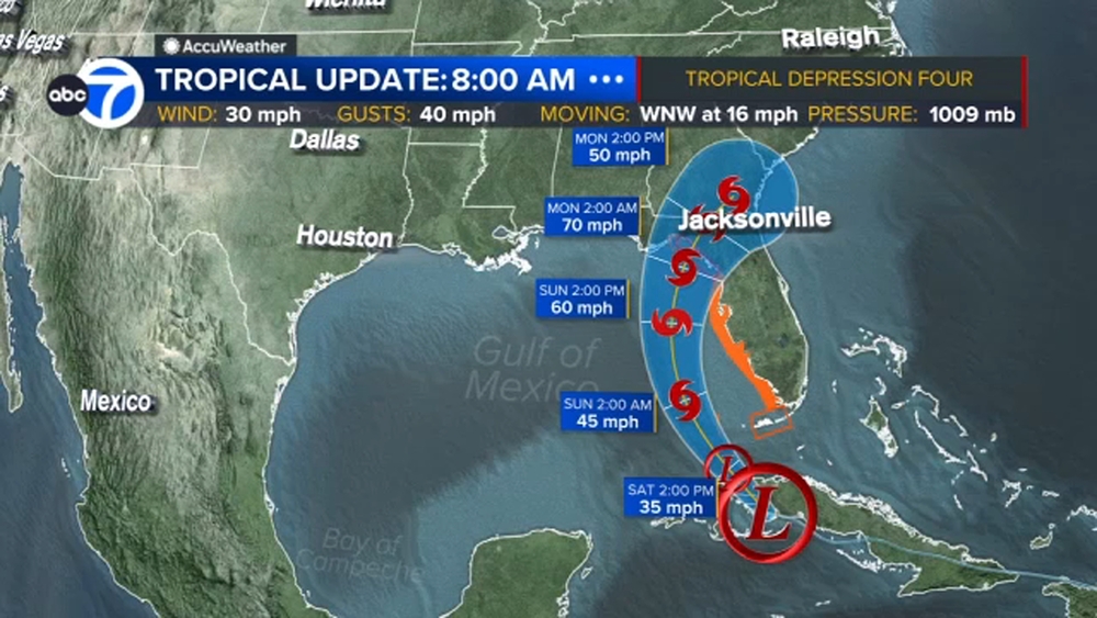 Tropical Storm Debby forms as it heads toward Florida's Gulf Coast