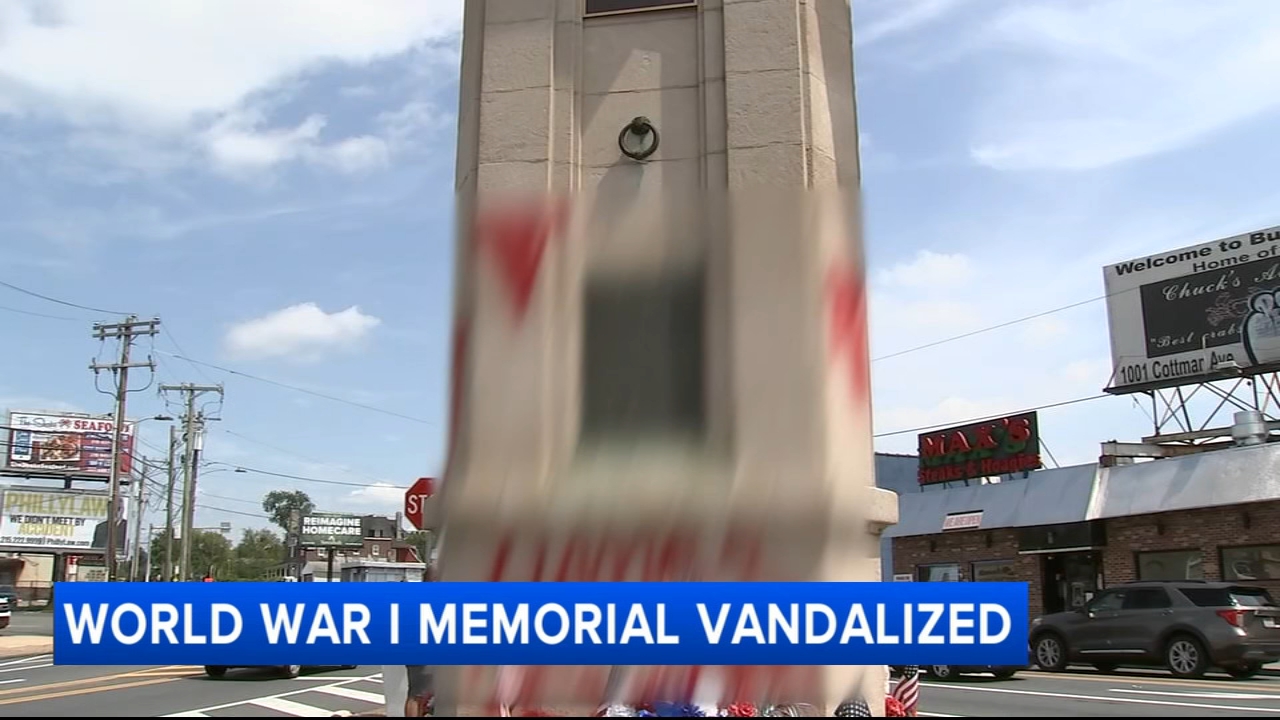 WWI memorial in Philadelphia vandalized with political views on Israel-Hamas war