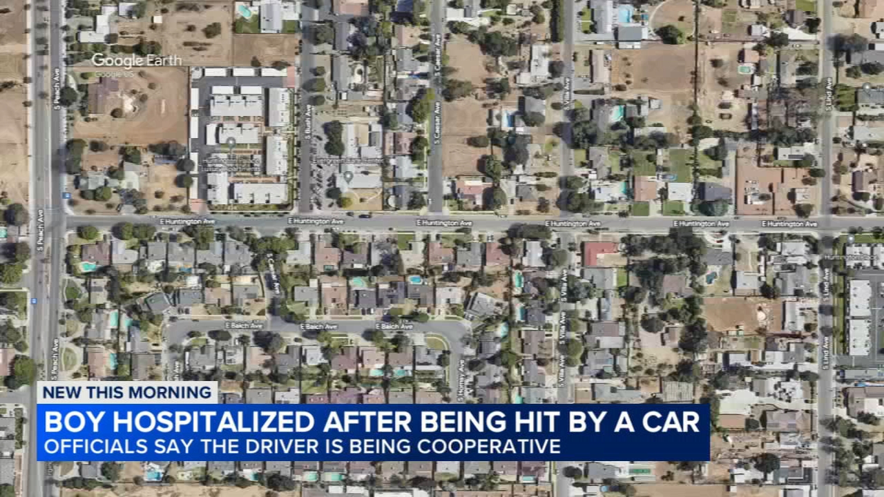 6-year-old boy hospitalized after being hit by car in southeast Fresno