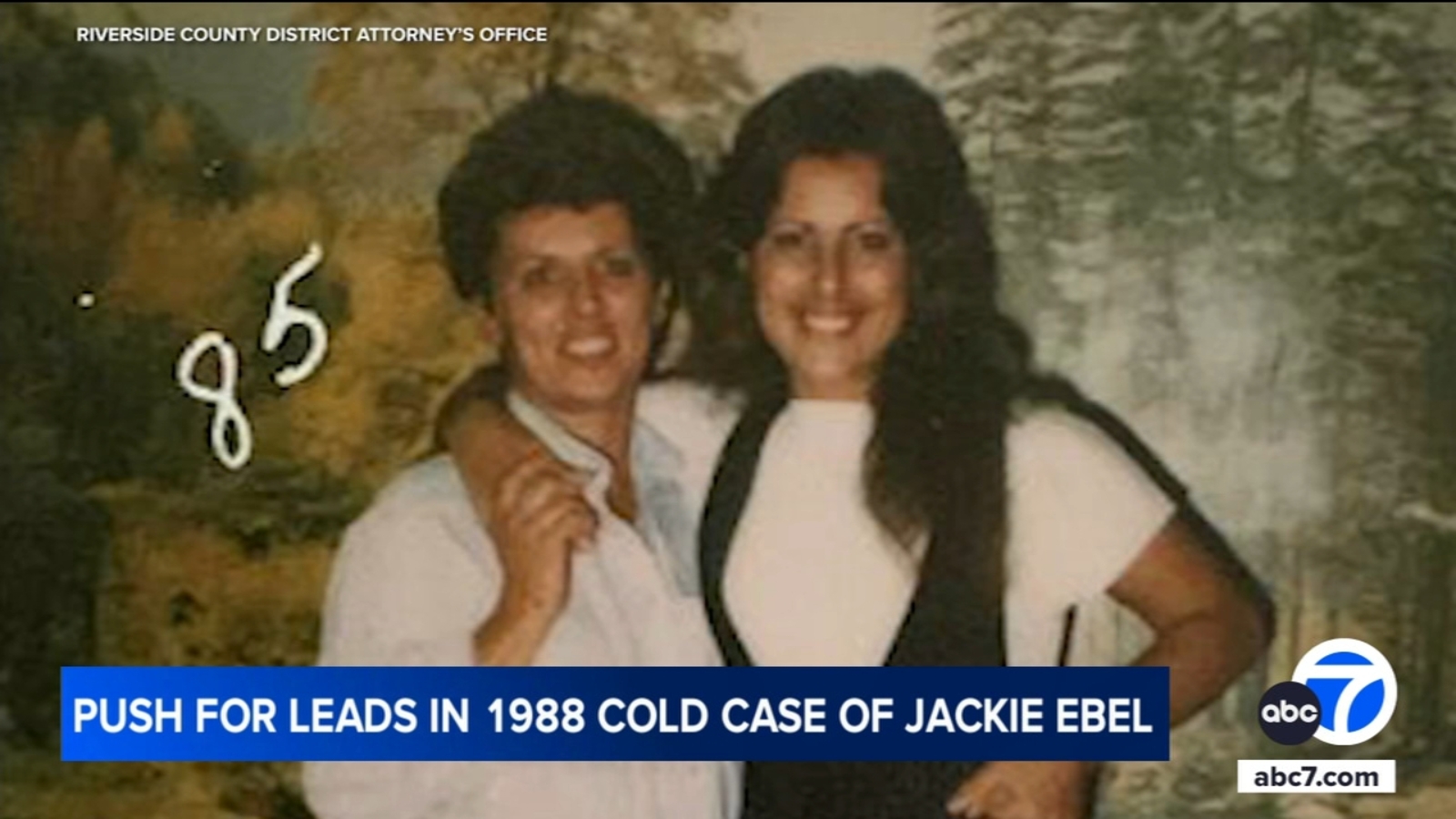 Investigators ask for help in solving cold case involving Jacqueline 'Jackie' Danette Ebel, whose body was found in Perris - ABC7 Los Angeles
