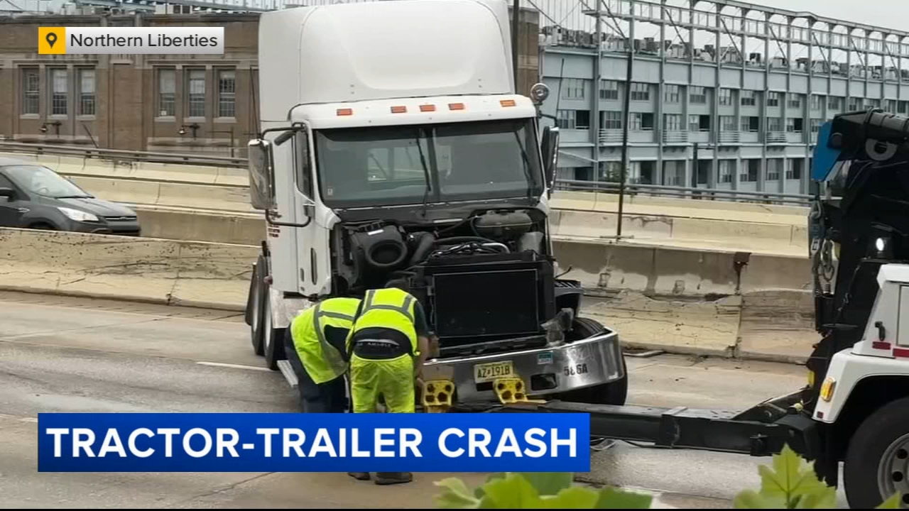 Interstate 95 South reopens in Philadelphia after tractor-trailer crash, fuel spill