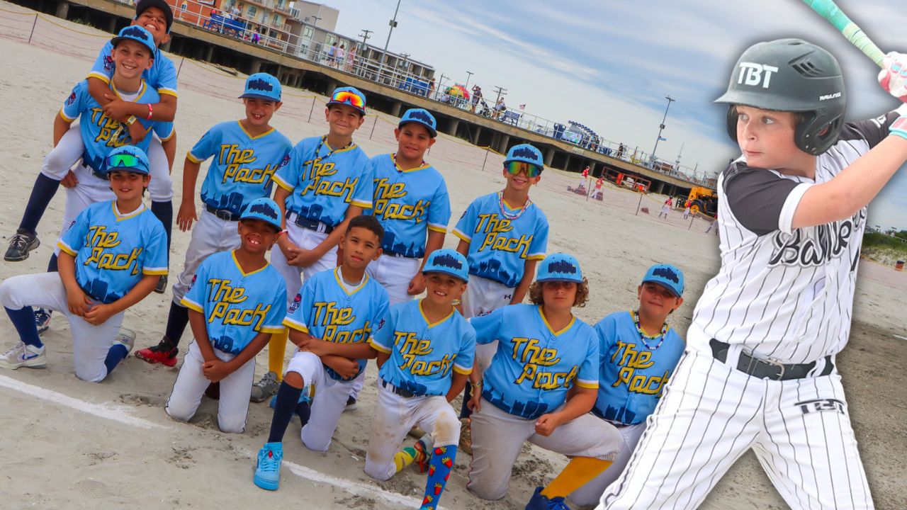 Young athletes step up to the plate on the Wildwood Beach
