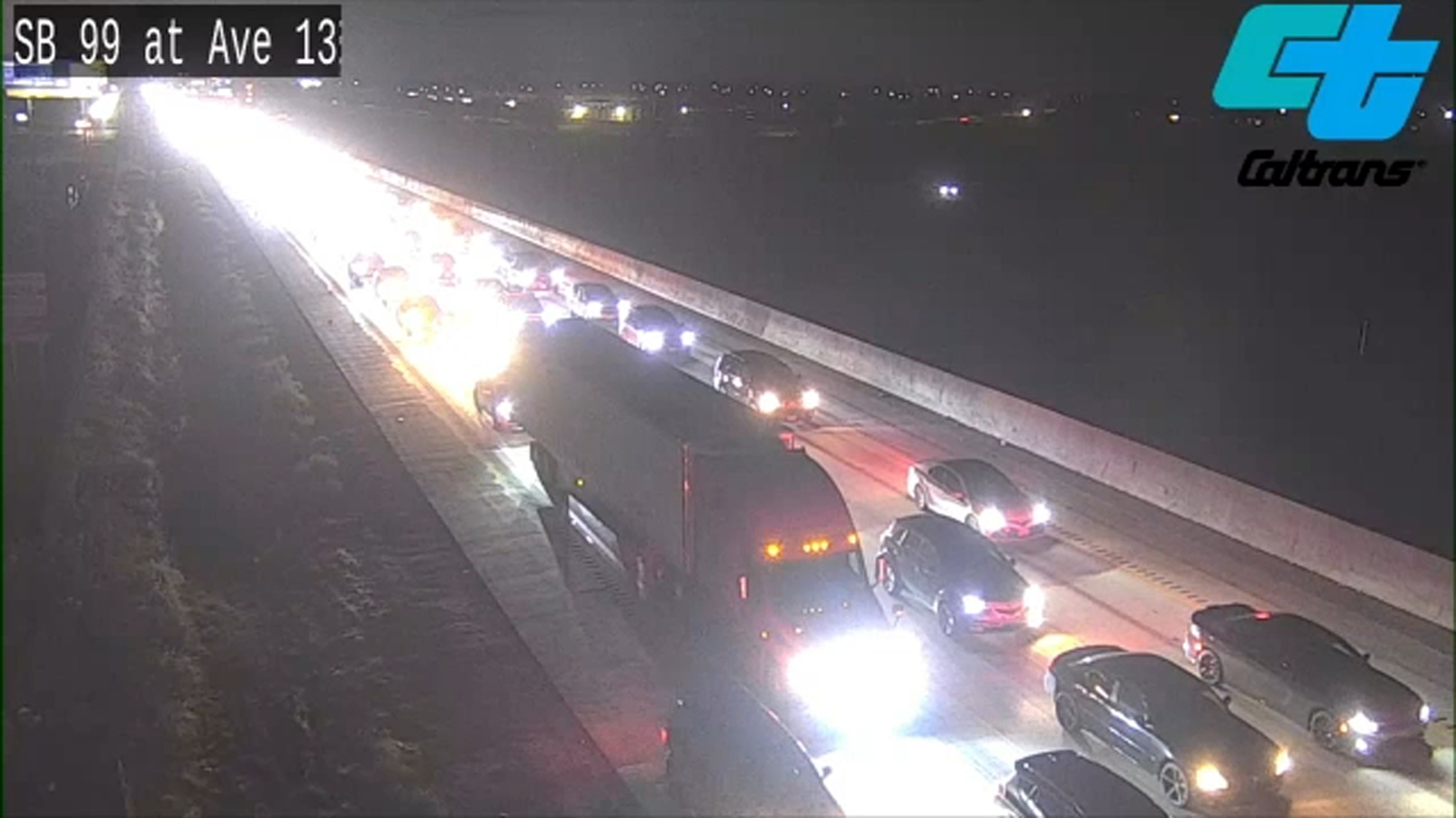 Crash involving pickup and semi trucks forces closure of Highway 99 in Madera