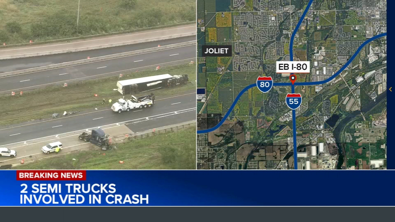 2 semis overturn, shut down on I-80 near Minooka