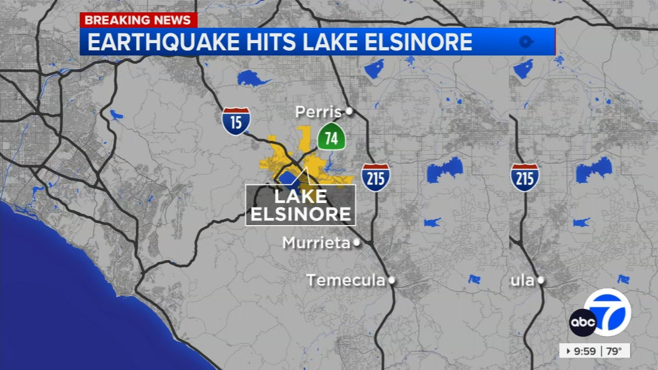 Sismo de magnitud 3.9 sacude el área de Lake Elsinore