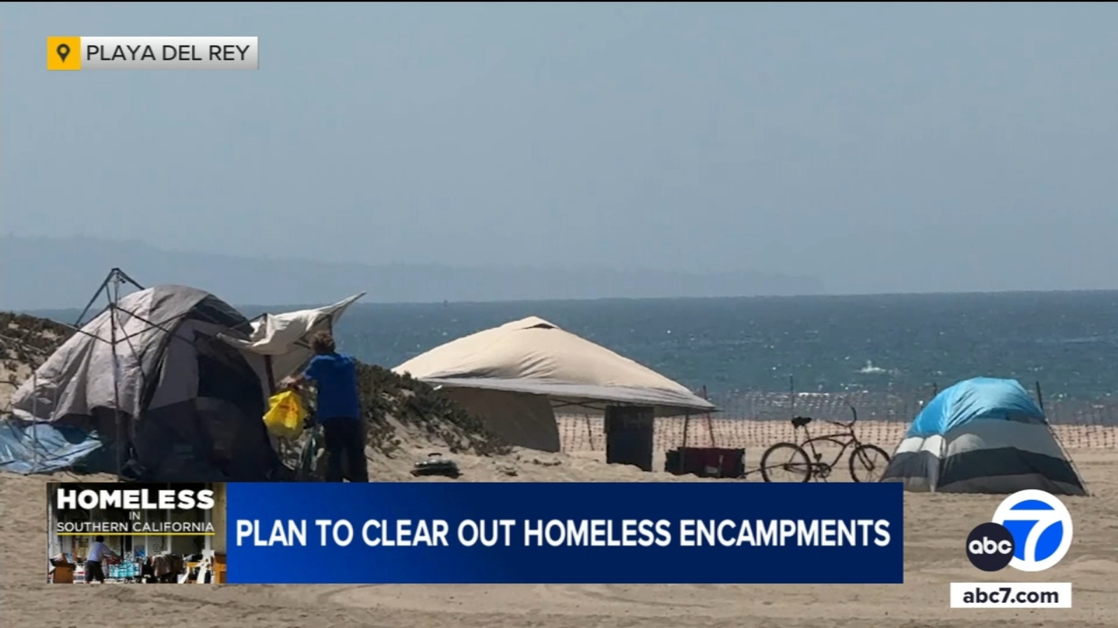 Playa Del Rey residents want Newsom to enforce encampment ban at Dockweiler State Beach ABC7