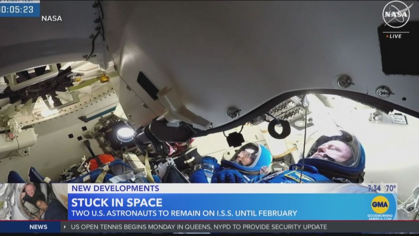 Astronauts stuck NASA decides to keep 2 people in space until February