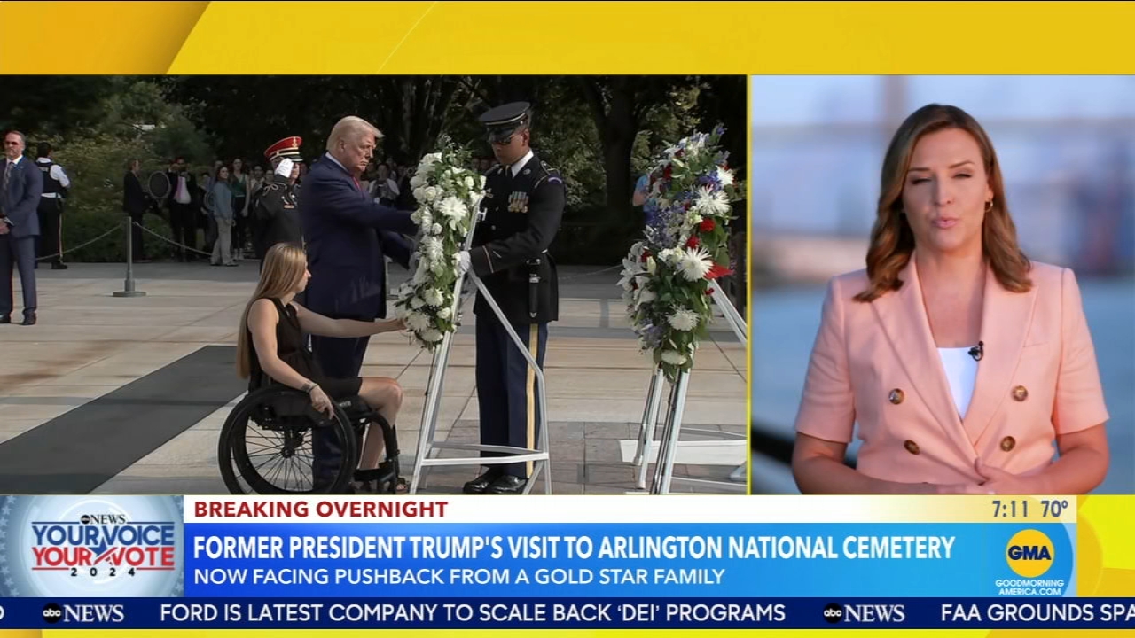 Incident with staffer reported at Arlington National Cemetery during Trump visit