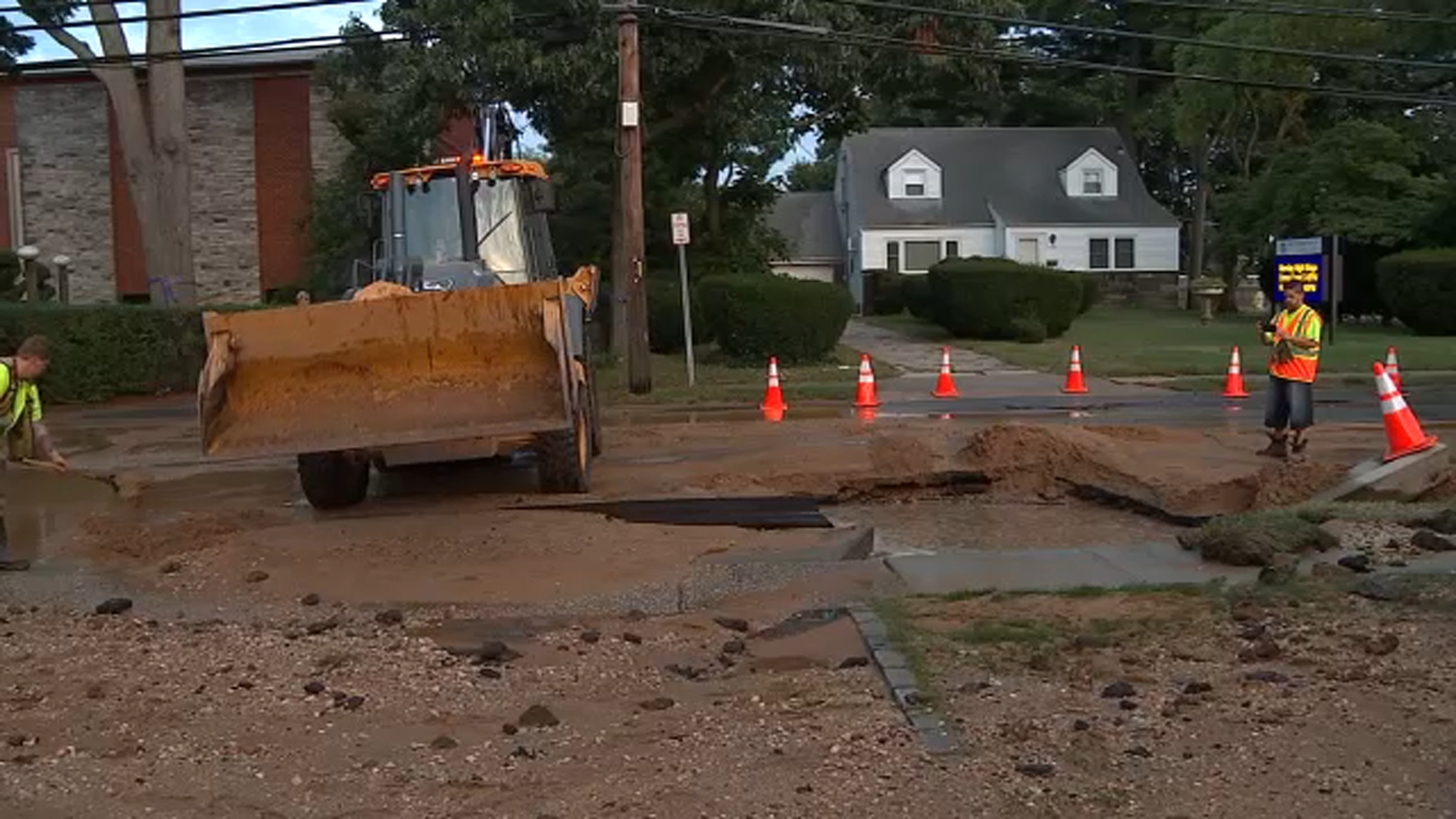 East Meadow water main break Rupture fixed, water restored on Prospect