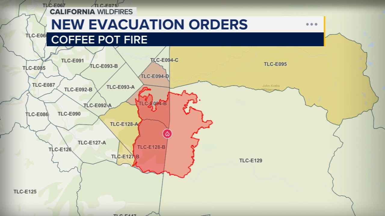 New evacuation order and warning issued as Coffee Pot Fire burns in Tulare County