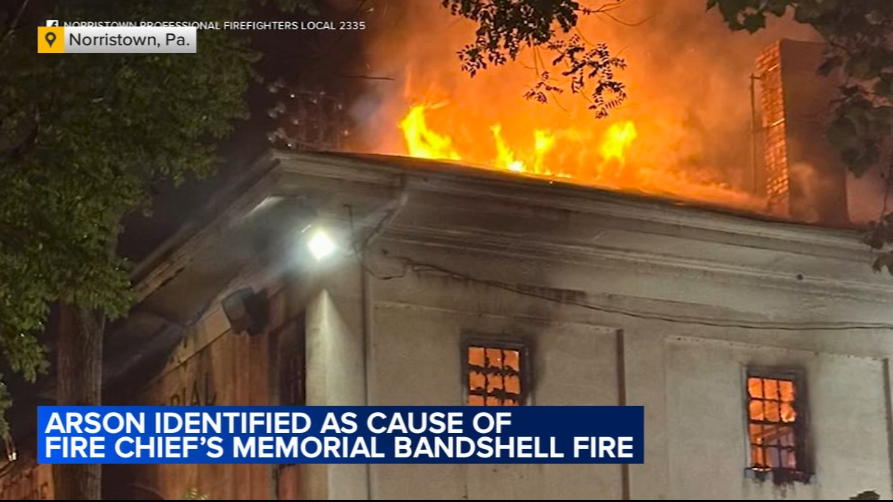 Bandshell fire at Elmwood Park in Norristown was an act of arson, investigators say
