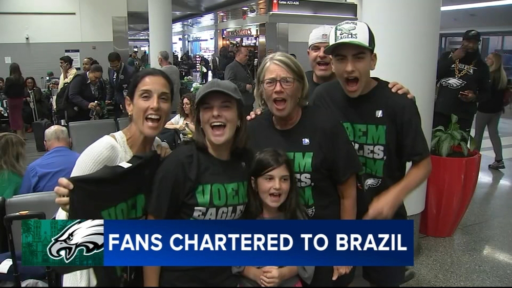 Eagles fans pack Philly airport before non-stop flight to Brazil 