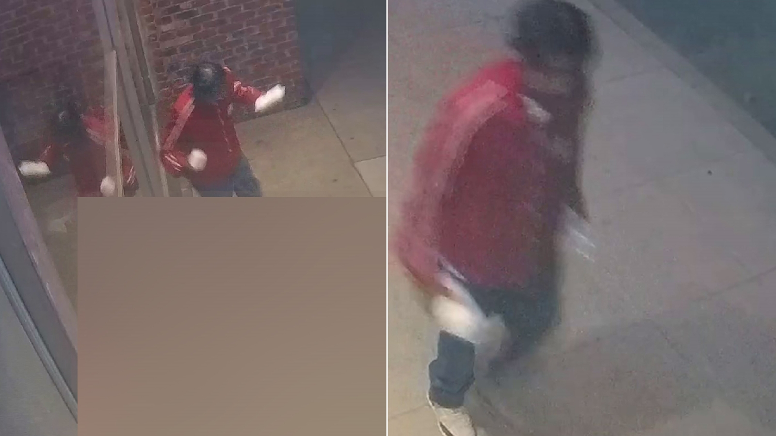 Suspect caught on camera assaulting sleeping unhoused man outside Fresno business