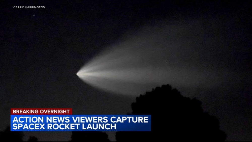 Action News viewer captures SpaceX rocket launch in Philadelphia sky