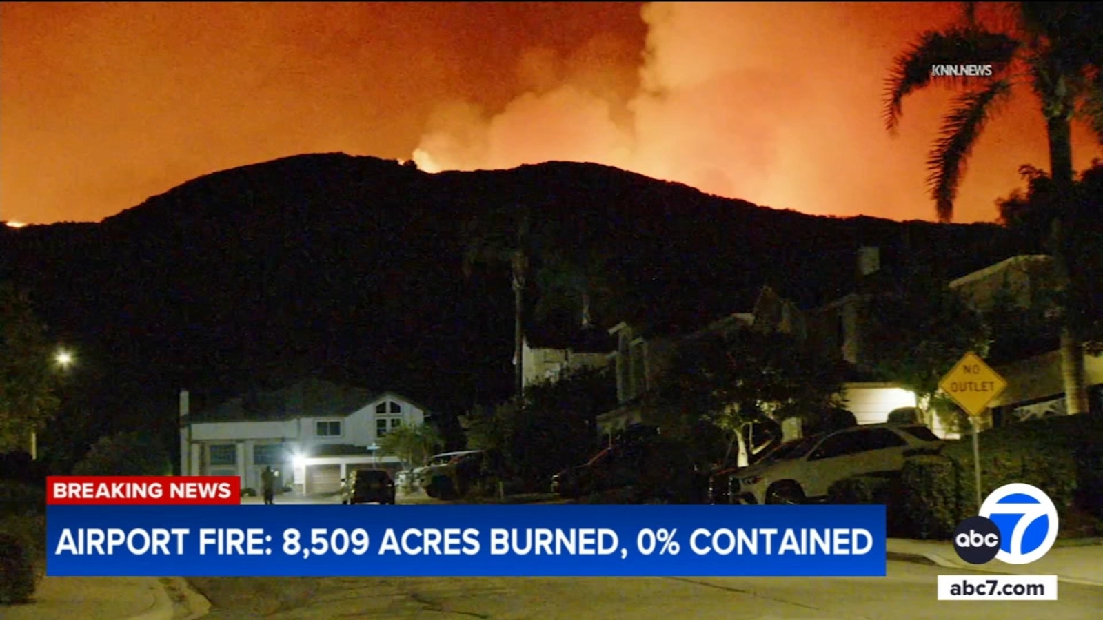Airport Fire in Orange Countys Trabuco Canyon burns more than 8500 acres  ABC7 Los Angeles