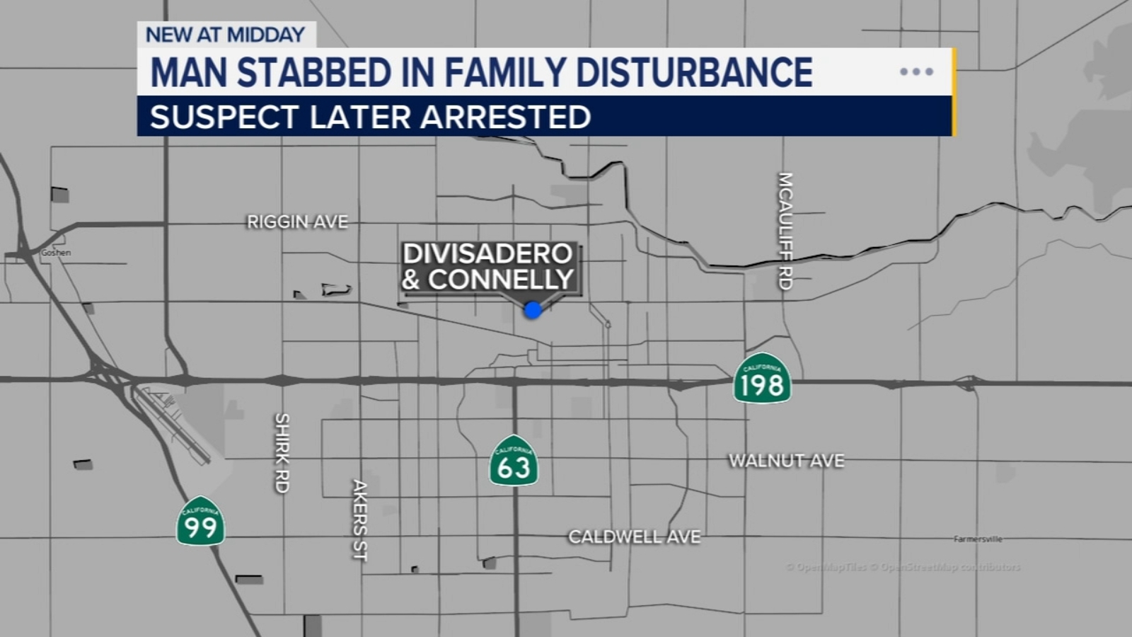 Man hospitalized after stabbing in Visalia, police say - ABC30 Fresno